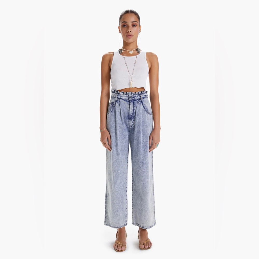 MOTHER Denim | THE RUFFLE GREASER ANKLE JEAN size 33